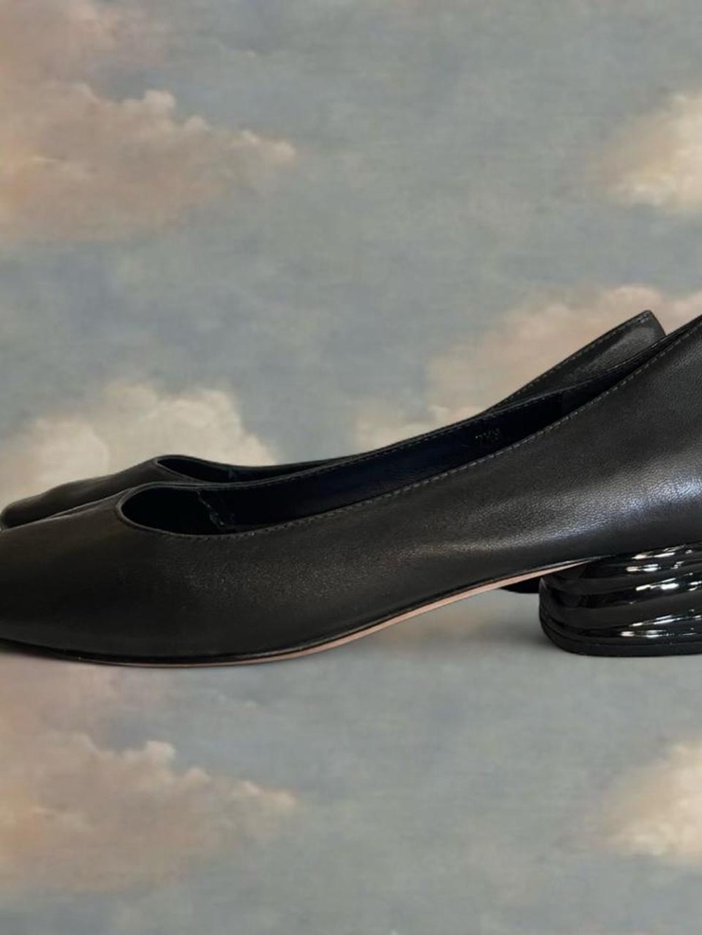 Vaneli Black Low Sculpted Heel Pumps